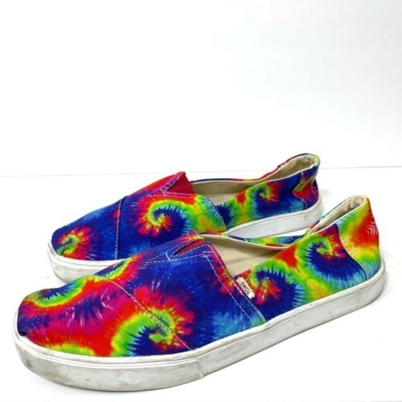 Toms Cup Sole Classics Tie Dyed Canvas Slip On Sneakers - Picture 13 of 13